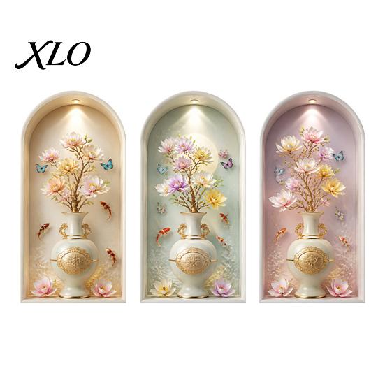 2D Archway Decals 3Pcs Arched Flower Wall Stickers, Boho Style Floral Plant Decals, Self Adhesive PVC Peel And Stick Wallpaper for Waterproof Stickers