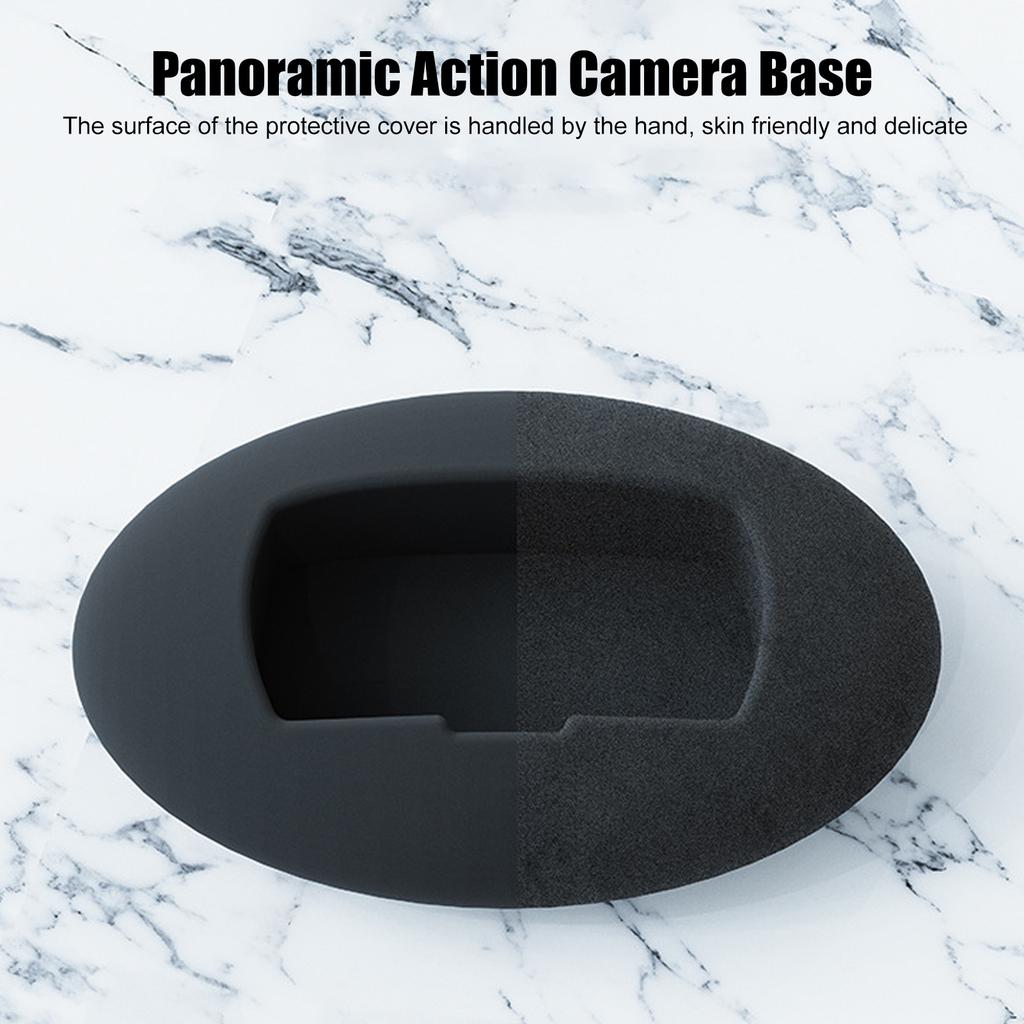 Silicone Base for Insta360 X3 Panoramic Action Camera Vertical Stand Protective Holder for Selfie Video