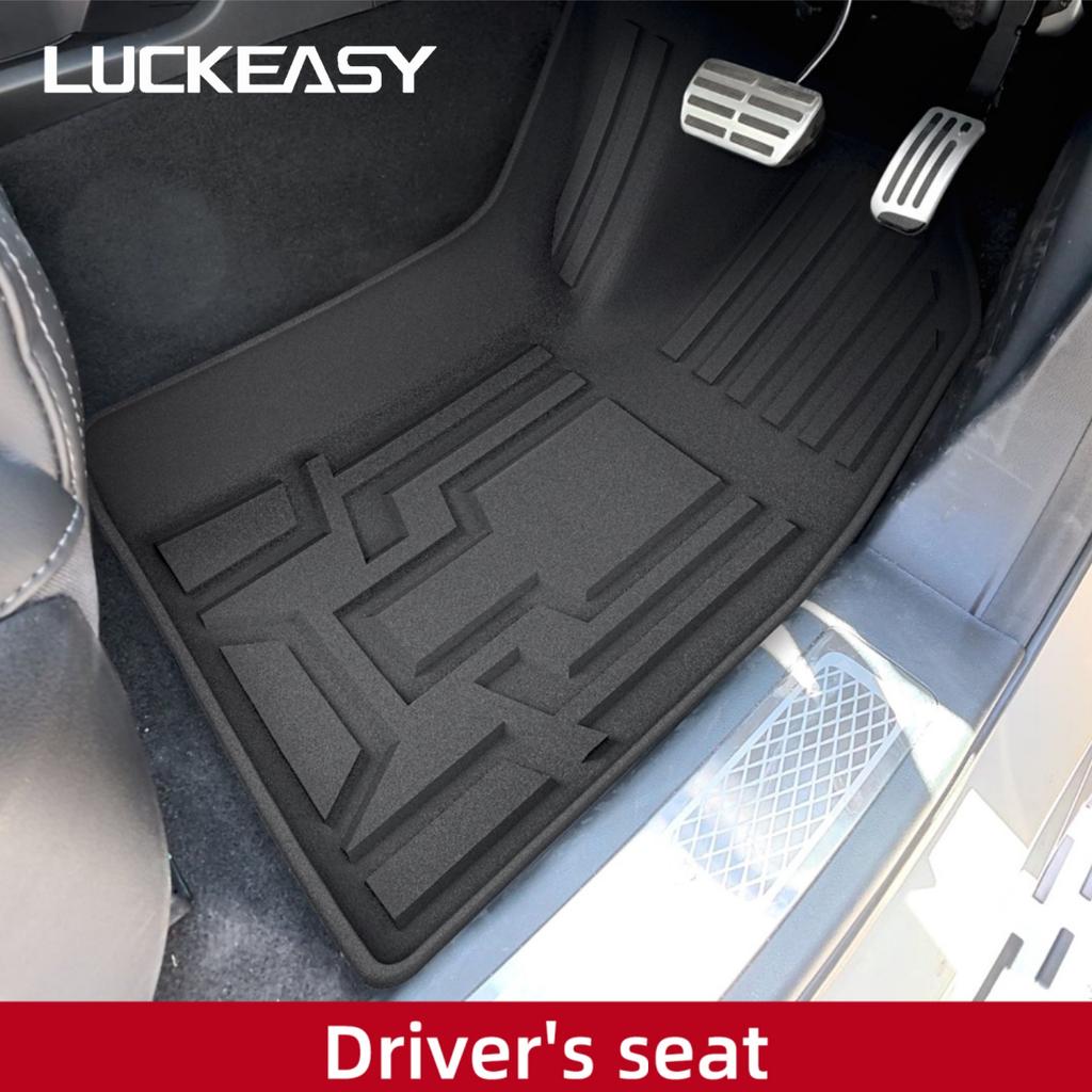 LUCKEASY Right Drive for GWM Tank 500 2024-2025 Hybrid HEV Hi4-T 7 Seater TPE Car Floor Mats Trunk Liner Cargo Accessories Black