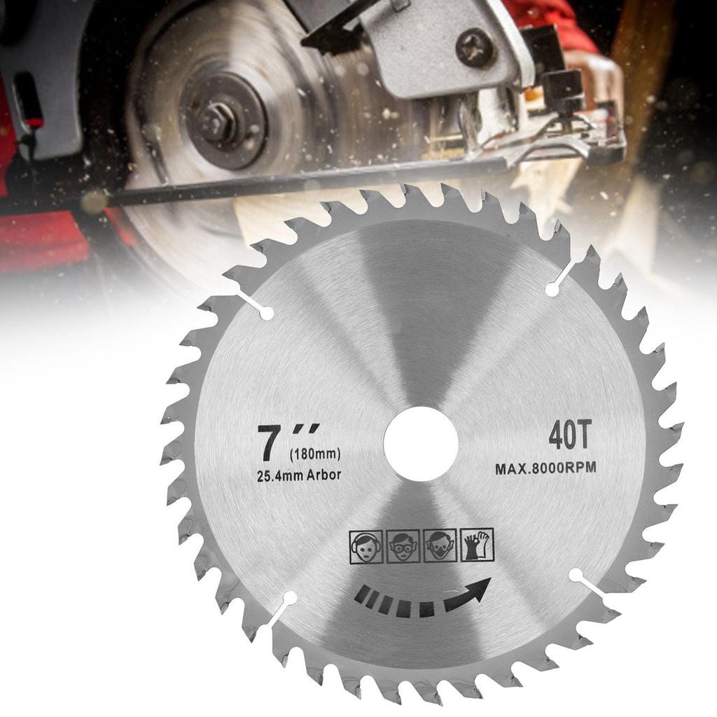 7x40T 180mm Saw Blade Cemented Carbide Circular Cutting Disc Woodworking Accessory
