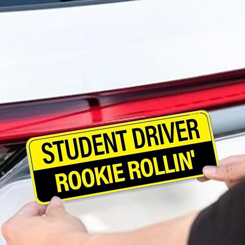 Student Driver Sticker Magnet For Car New Driver Magnet For Car Driving Signs Stickers For New & Beginner Drivers Weatherproof