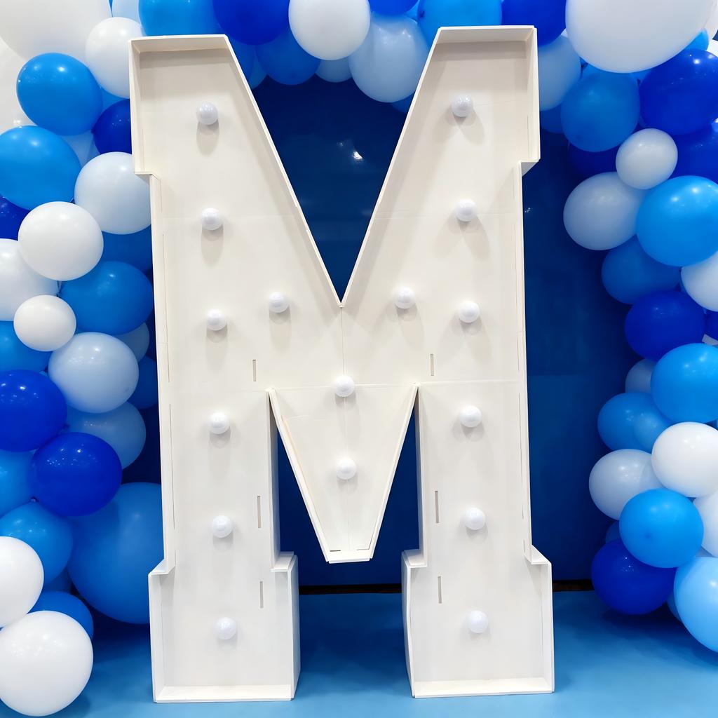 With Warm Lights 1Pc 120cm DIY LED Letter Light 3D KT Board Party Decoration Suitable for Birthday Party,Anniversary DIY Gifts
