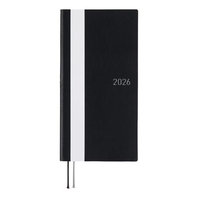 Hobonichi Techo 2026 Wochen Weiß Januarstart Wochenplaner Links Slim Vertikale Linie/Schwarz