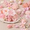 20/50Pcs Artificial Flower Head Mini Silk Artificial Rose Daisy Flower Craft Supplies Wedding Party Craft Wreath Home Decoration