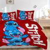 Stitch Stack Adventure Print 3Pcs Bedding Setduvet Cover With 2 Bedropillowcase Home Birthday Gift