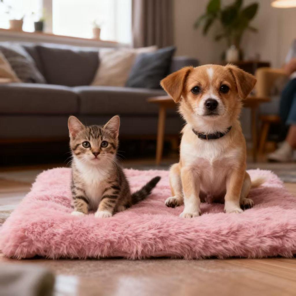 Plush Waterproof Pet Mattress: Warm, Removable, Washable Mat for Dogs & Cats