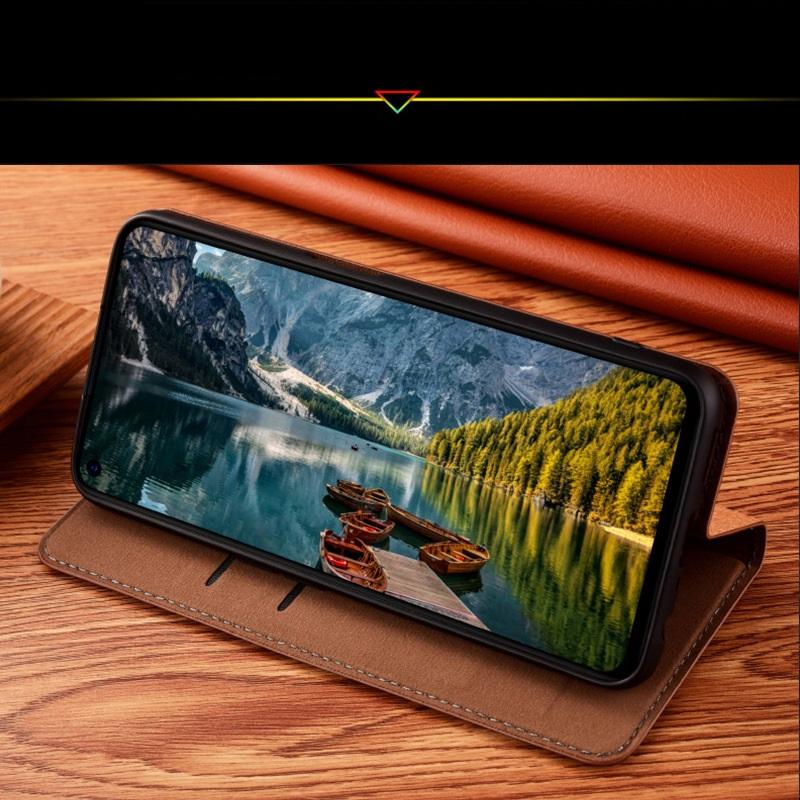 Husă din piele naturală pentru IPhone 17 Pro Max 13 11 12 14 15 16 Pro Max 16 Plus 16e Picior de struț Retro Portofel Stil Carte Husă Flip