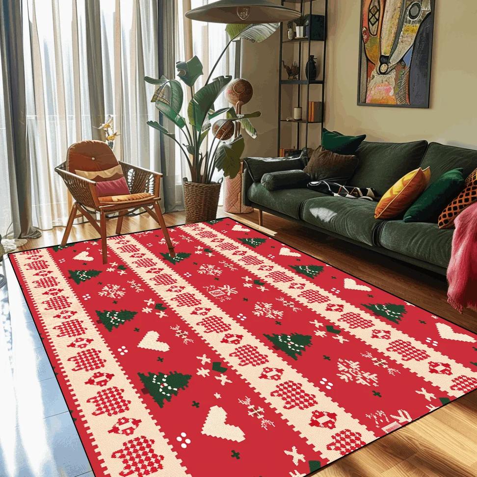Frohe Weihnachten Willkommen Fußmatten Weihnachten Innen Heimdeko Großer Teppich Küchenmatte Kundenspezifische Teppiche für Wohnzimmer Schlafzimmer Bodenteppiche
