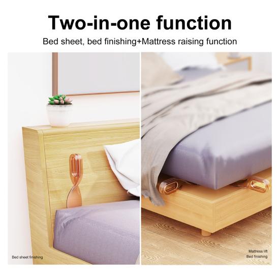 2 Stück Bettlaken-Matratzen-Organizer, feste Lücken im Bett, zum Verstopfen glatter Oberfläche, kratzfest, arbeitssparender Haushalts-Bettlakenwechsel, Bettzeug machen, Wahrsager