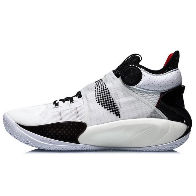 New LiNing SONIC 9 Cushioned Slip Resistant Mid Top Basketball Shoes Unisex White PE Sponsored Edition ABAR011-A