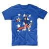 Abraham Lincoln Playing Cornhole Funny 4th of July Cornhole Blue T-Shirt