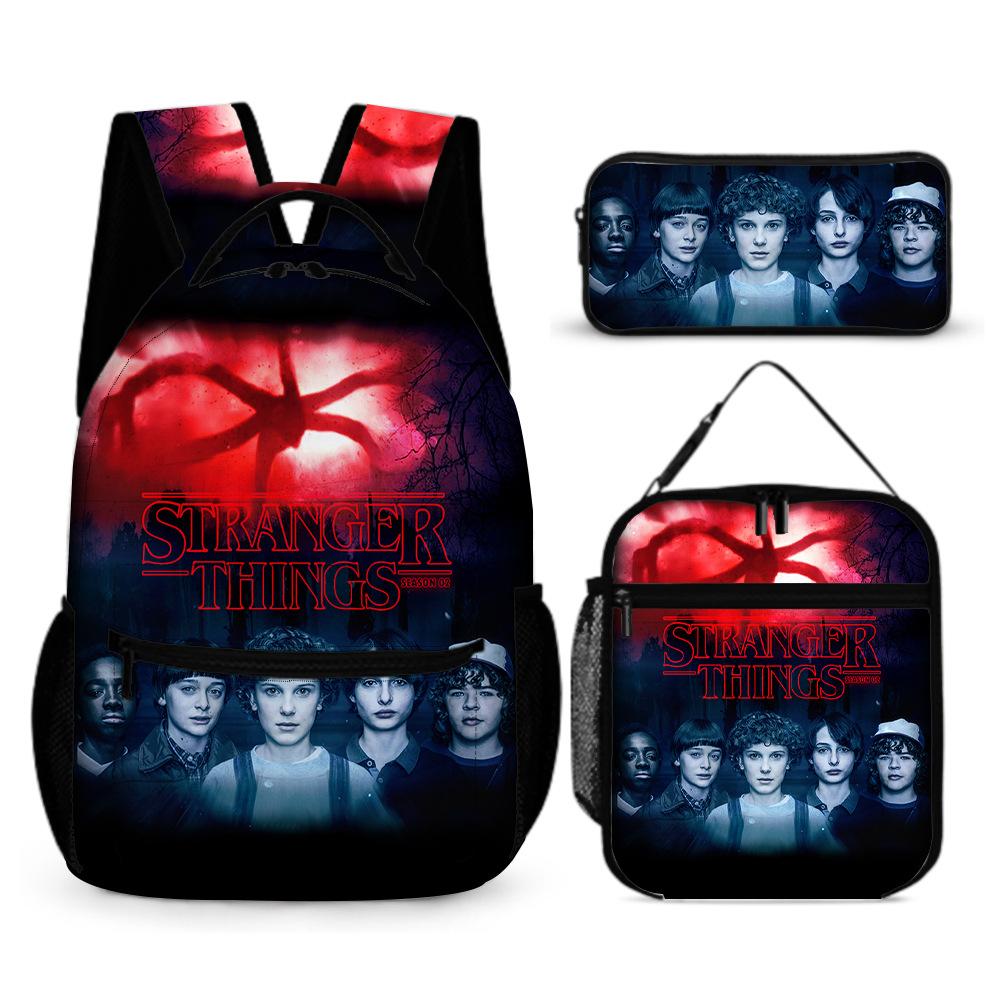 Stranger Things 5 Student School Bag 16 Inch Sticker Bag Backpack Stranger Things5 Large Capacity Student Shoulders
