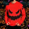 Men's Long Sleeve Hoodie Sun Shirt with Halloween Print