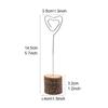 20Pcs Table Number Holders Wood Base Wedding Table Number Stands Picture Memos Note Photo Clip Holders for Weding Party