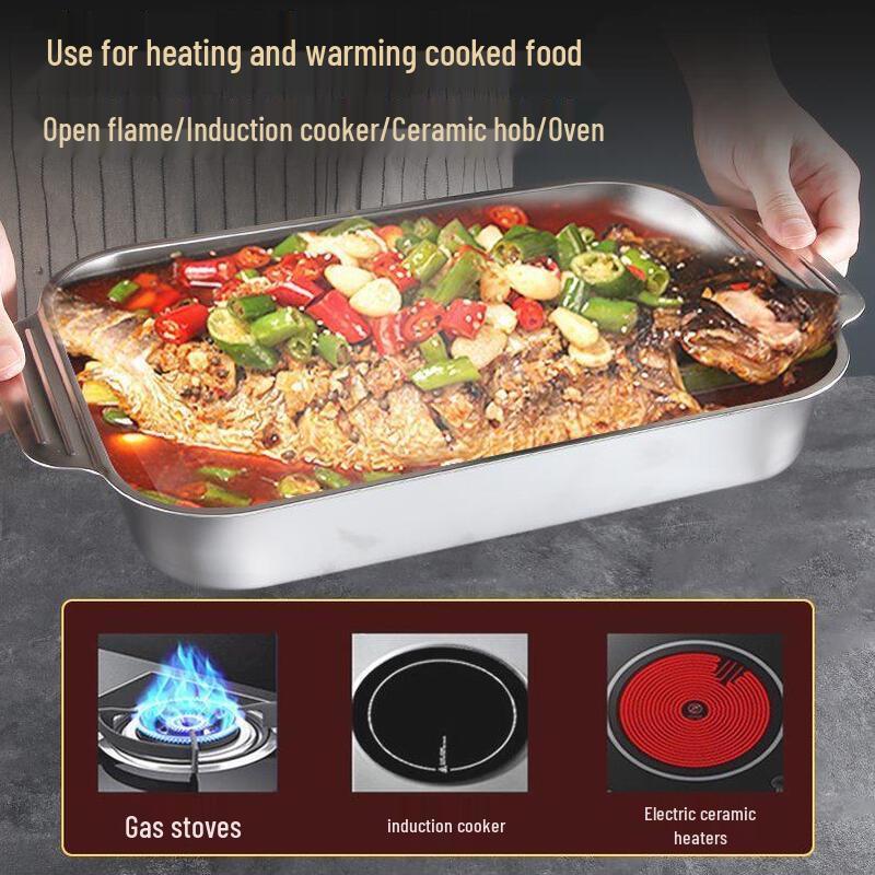 Stainless Steel Roasting & Seafood Baking Pan