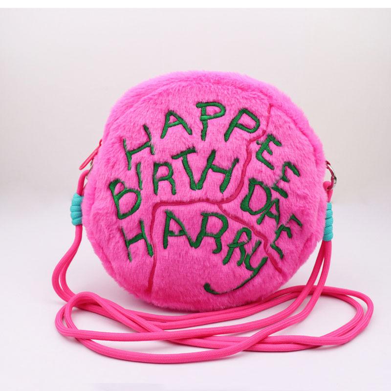 Hagrid Owl Embroidery Plush Toy Bag with Harry Potter Birthday Cake Design 