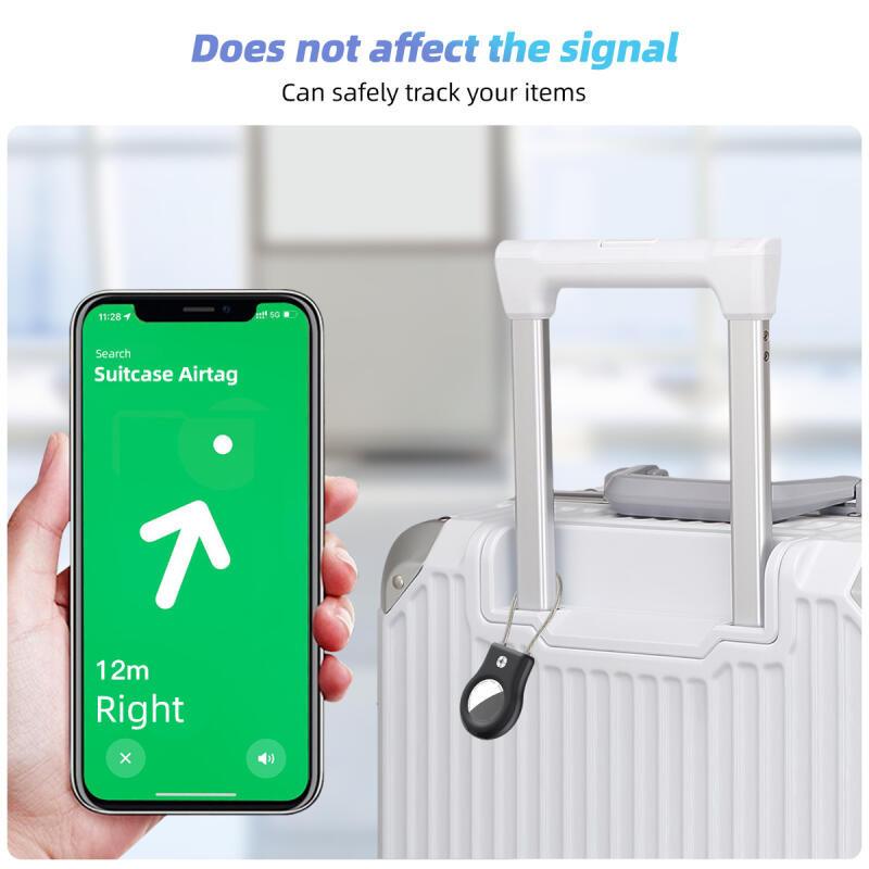 HdoorLink For Apple AirTag Tracker GPS Locator Keychain Protector Cover Safety Lock Protective Case Anti Lost Secure Holder For AirTags