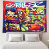 G-Gorillaz Band Tapestry for Bedroom Aesthetic Classroom Tapestries Wall Hanging for Living Room Dorm Office,Ideal Creative Gift