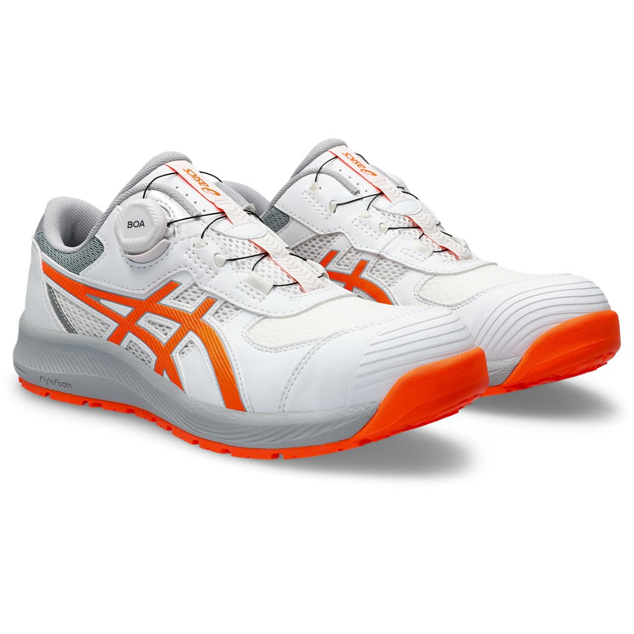 

ASICS Winjob CP219 BOA Working Safety White x Shocking Size Shoes/Work Shoes, Orange, 26.0cm