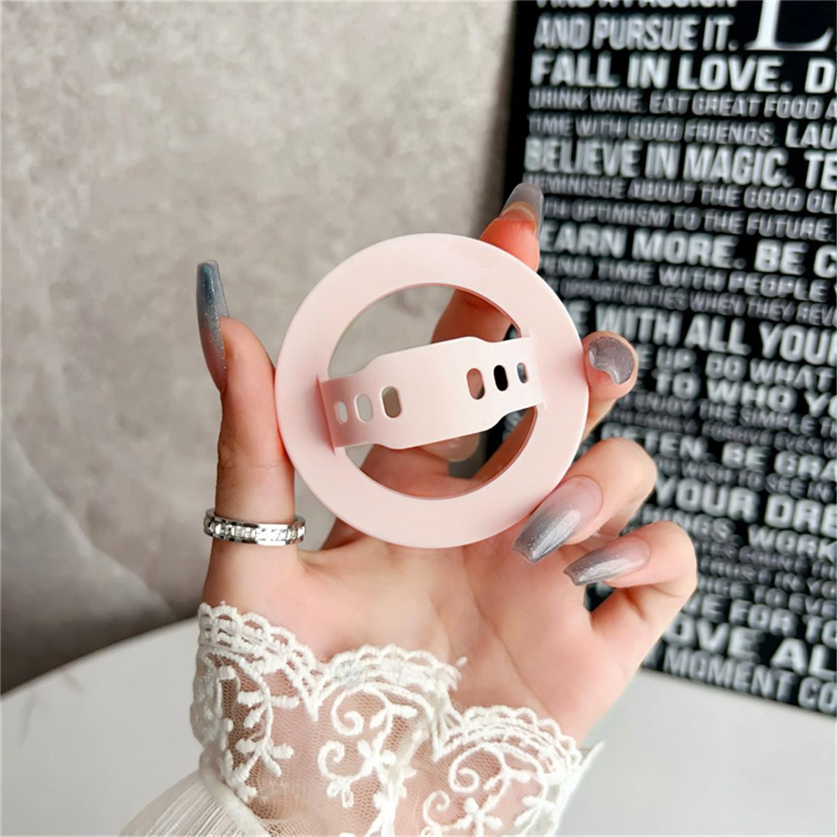 

Hollow Strong Magnetic Liquid Silicone Comfortable Circular Grip Phone Holder For MagSafe Powerful Grip For Phone Ring Holder