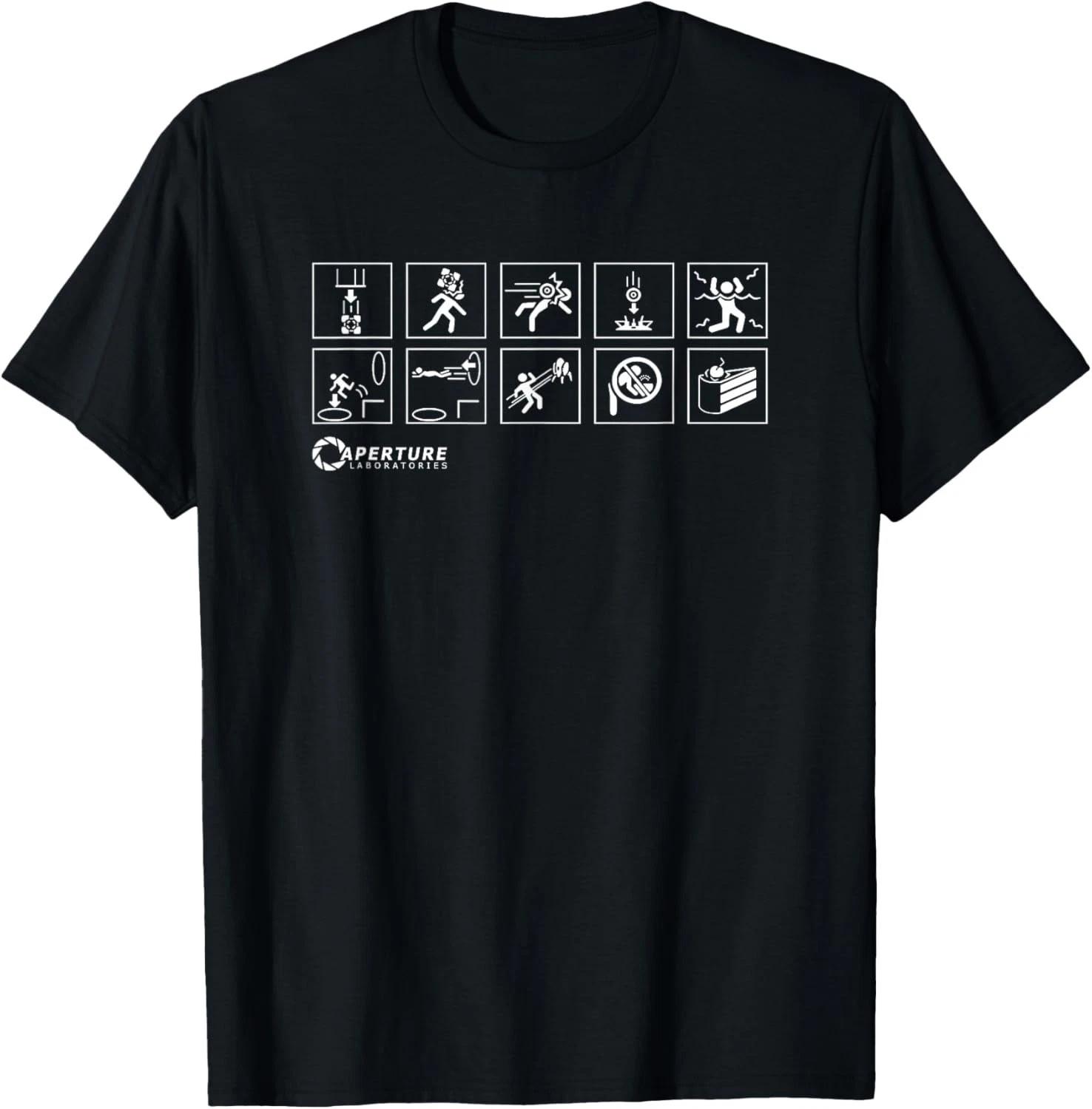 Aperture Labs Jump Into The Portal for Science Funny Gift Unisex T-Shirt 2XL