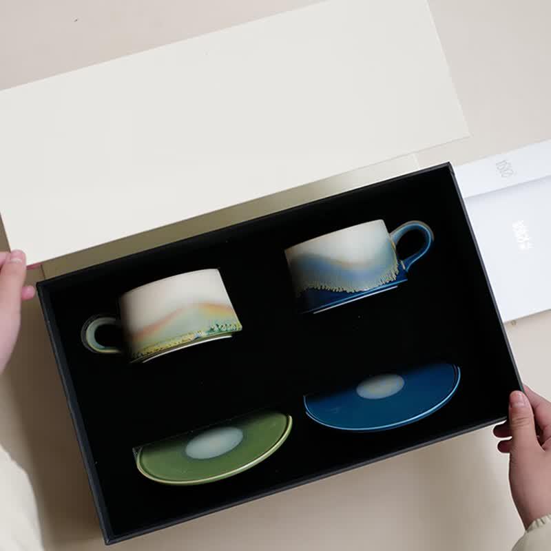 Xiangshang Shallow Mountain Ceramic Coffee Cup Set