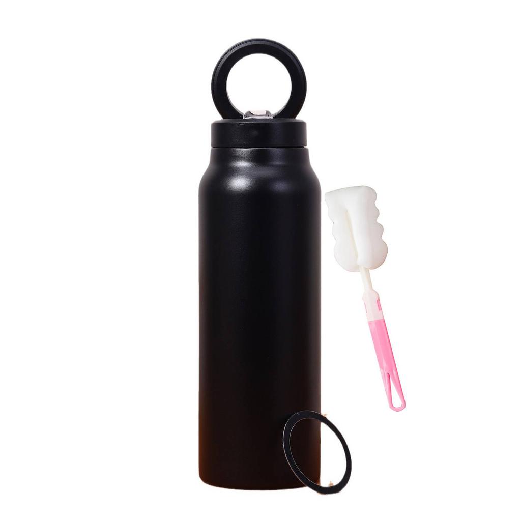 Isolierte Sportwasserflasche mit magnetischer Handyhalterung und eingebautem Ständer Perfekt für Fitnessstudio-Workouts, Outdoor-Abenteuer und Reisen