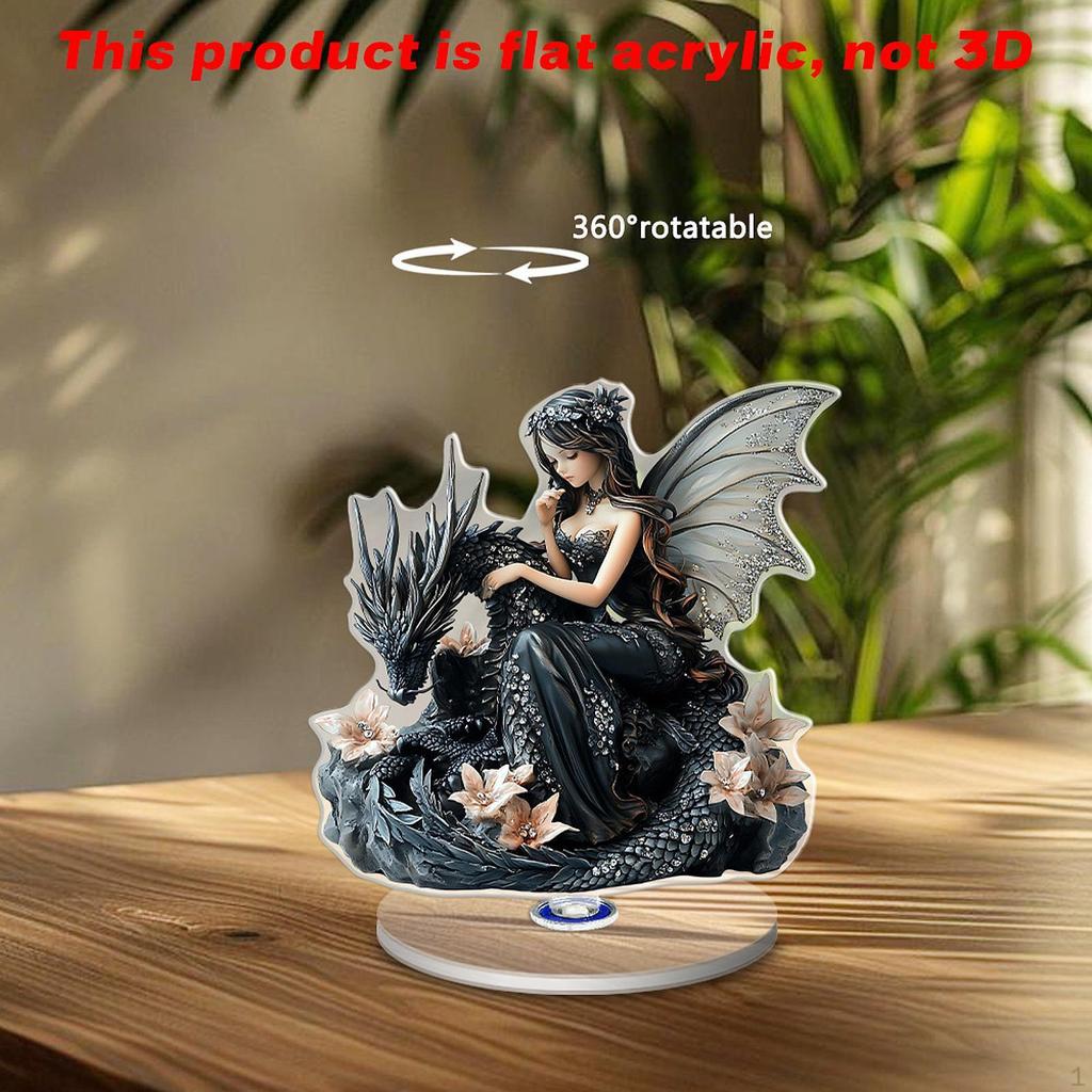 Fairy Desktop Ornament 2D Flat Acrylic Sign Housewarming Gift Crafts Holiday Decorative