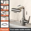 4 Mode Basin Faucet Bathroom Kitchen Sink Faucet Stainless Steel Hot and Cold Tap Toilet Water Mixer Tap Bathroom Accessories
