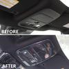 Carbon Fiber Roof Reading Light Lamp Cover Trim Kit Interior Accessories for Ford F150 2021+