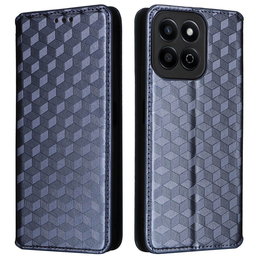 For Honor X7c 4G/200 Smart 5G/Play 60 Plus 5G/Play 9T Case Rhombus Imprint PU Leather Phone Wallet Cover