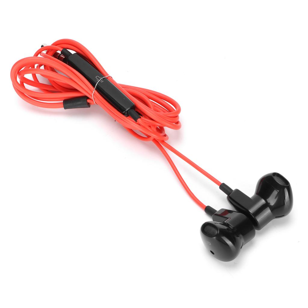 ME518 Wired Earphone 3.5mm Digital Earbuds with Volume Control for Android PhonesRed