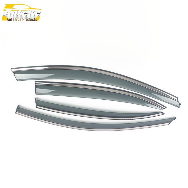 12-18 Lavida Rain Deflectors: 3D Stainless Steel Sun Visor Decorative Stickers