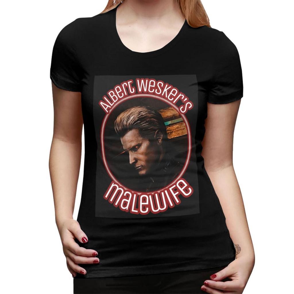 Wesker Malewife T-Shirt für Damen Rundhals Streetwear T-Shirts Damen Kurzarm Sommerkleidung Tops