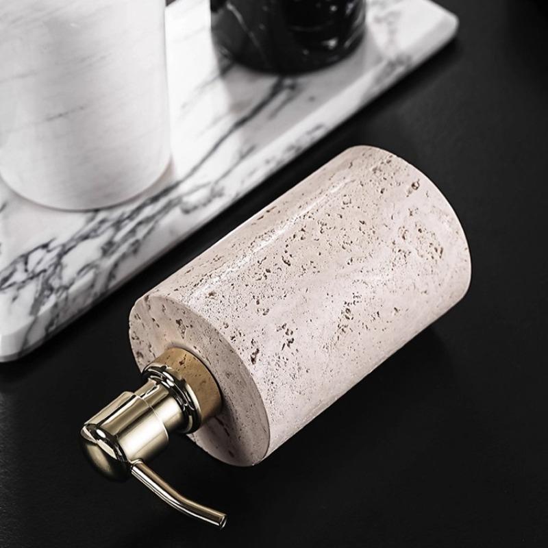 Creative Square Marble Lotion Bottle Hotel Bathroom Shampoo Refill Bottle Household Shower Gel Soap Dispenser Bathroom Accessory
