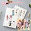 8 Pieces Of Witch Girl Group Stickers Hand Account Cutting Film Package Handmade Decorative Stickers