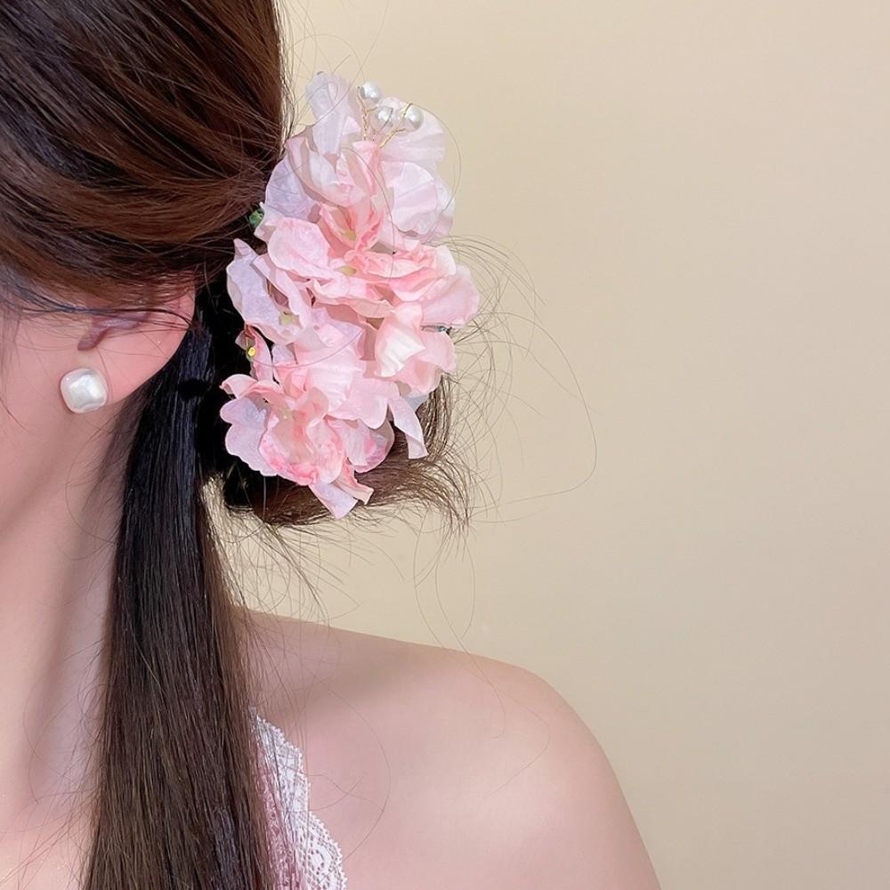 Perlenblume Haarspange Quaste Chinesischer Stil Haarclip Elegant Hanfu Haaraccessoires Mädchen