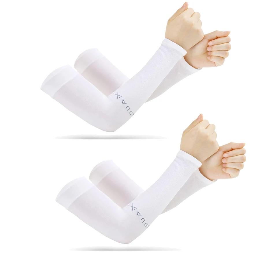1/2pcs Summer Ice Silk Long Sleeves Anti-Sunburn Arm Cover Men Women Cuff New Cool Hand Sleeves Anti-UV Cycling Arm Sleeve