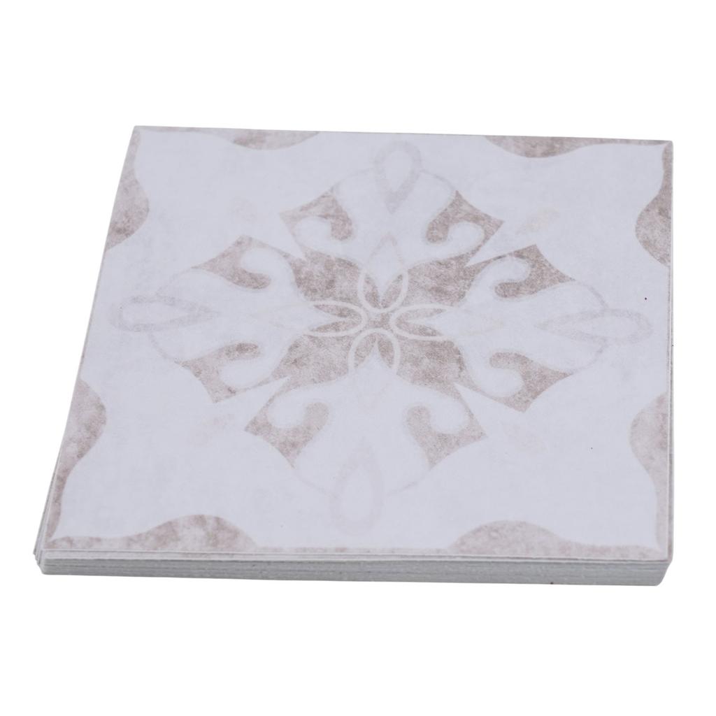 24 Pieces Retro Pattern Glossy Self-Stickers Art Tile Stickers For Kitchen And Bathroom Removable Waterproof Wall Sticker Decal