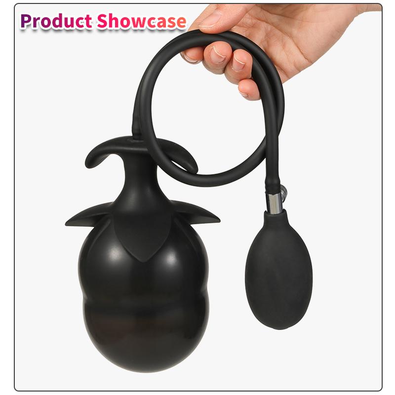 Adult SM Anal Expander Expand Inflatable Anal Plug Enema Training Butt Plug Anal Butt Dilator Ass Prostate Sex Toy for Men Women