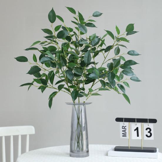 Simulierte Grüne Pflanzen Ficus Cordata Ast Künstliche Grünpflanzen Pflegeleicht Realistische Seidenblätter Haus Garten Event Dekoration