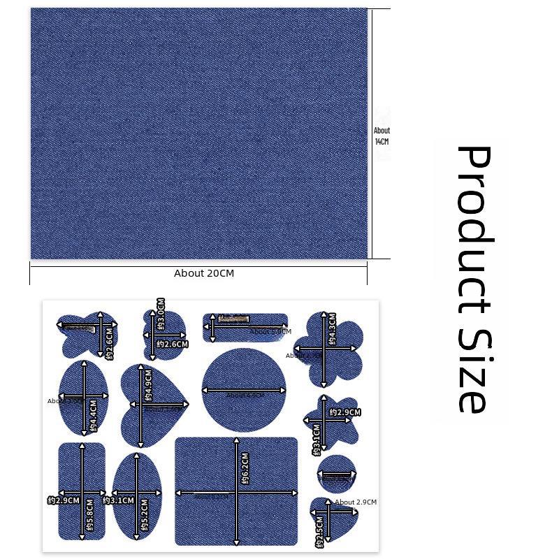 Petice autoadeziv din denim pentru repararea hainelor și pantalonilor - Decal cu model decorativ