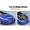 1/32 Scale Nissan GTR-R34 Alloy Car Model, Lluminated Wheels & Engine Sounds, Kids Collectible Racing Toy, Fun for Racing Fans