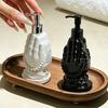 Trendy Elegant Prayer Hand Resin Soap Dispenser Bottle for Bathroom Washstand Home Countertop Lovely Minimalist Decor Ornament
