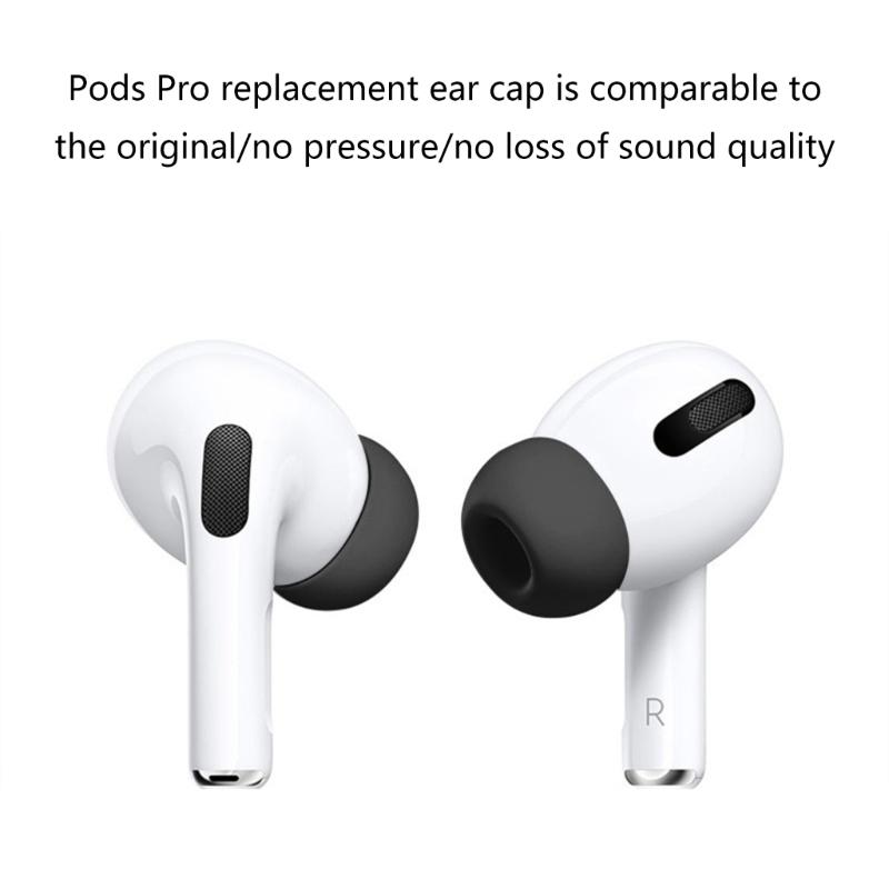 3Pairs/Set Soft Silicone Ear Tips Earbuds Earphone Case Cover For  Pods Pro 1 2 Headphones Earpads