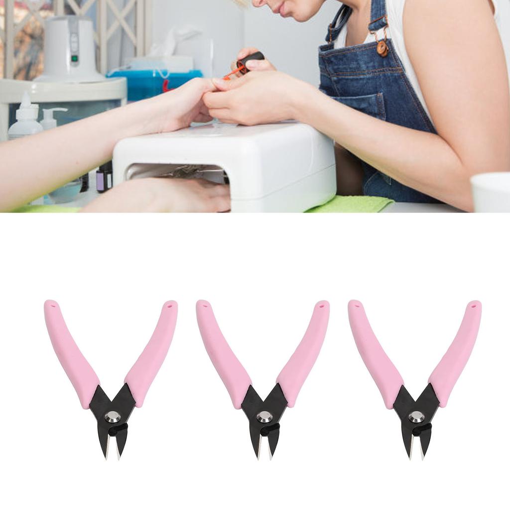 3pcs Stainless Steel Cuticle Cutter Automatic Anti Slip Rhinestone Remover Cuticle Nippers Trimmer