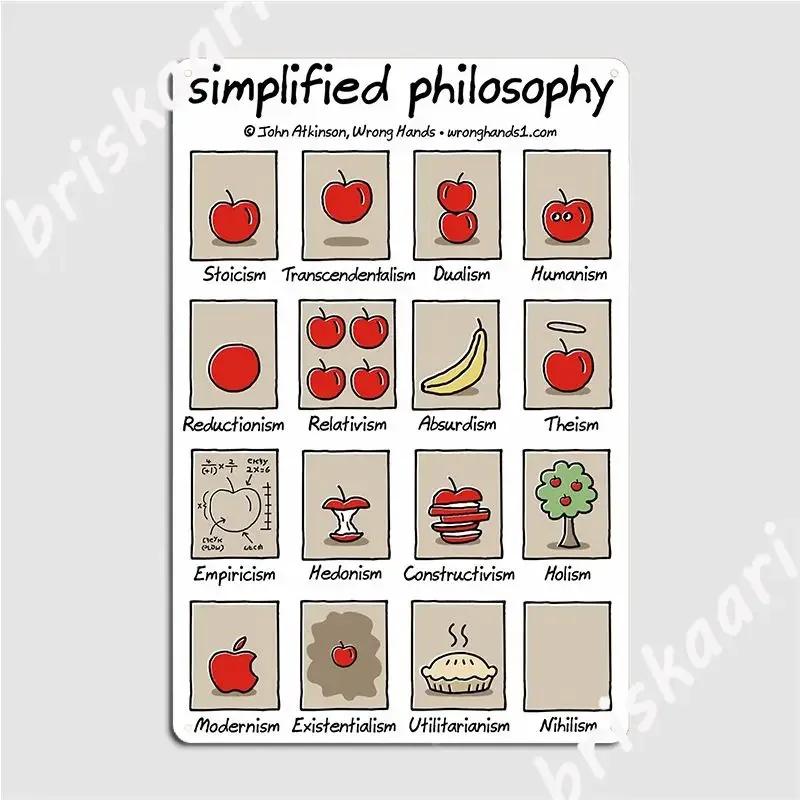 Simplified Philosophys Metal Sign Party Kitchen Poster Personalized Club Bar Tin Sign Poster 20X30CM