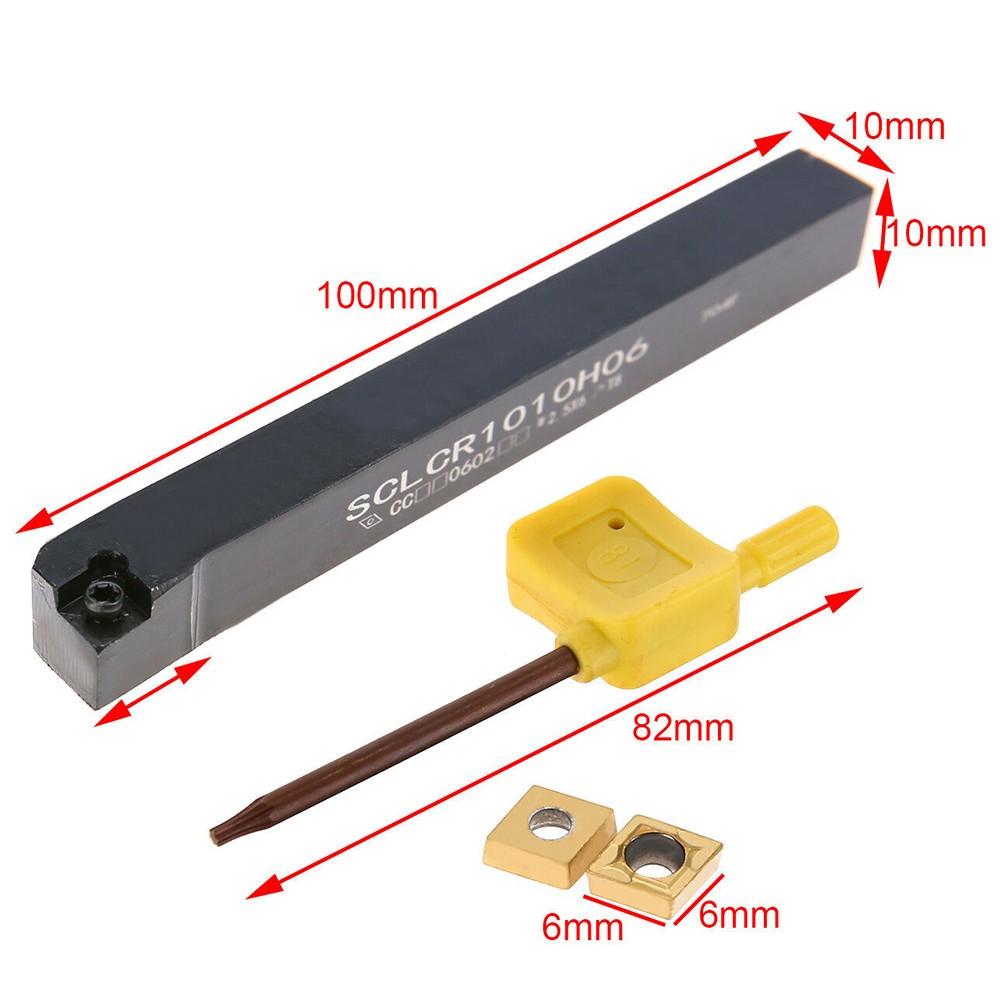 SCLCR1010H06 Držák soustružnického nástroje Vyvrtávání+ 10ks CCMT0602 karbidové destičky