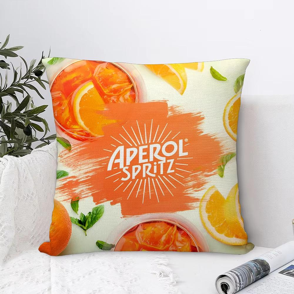 Aperol Spritz Pillow Case Sofa Decorative Home Double-sided Print Square Pillow Living Room Decor Decoration PillowCase Gift