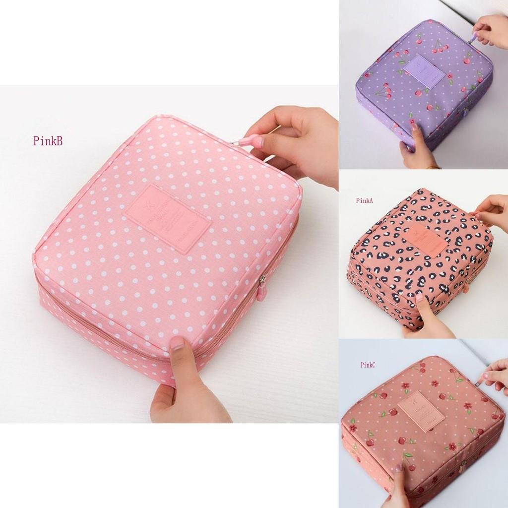 High-end Floral Nylon Zipper Women Makeup Bag And Spacious Cosmetic Case Organizer
